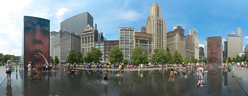 Crown Fountain, Millennium Park, Chicago.